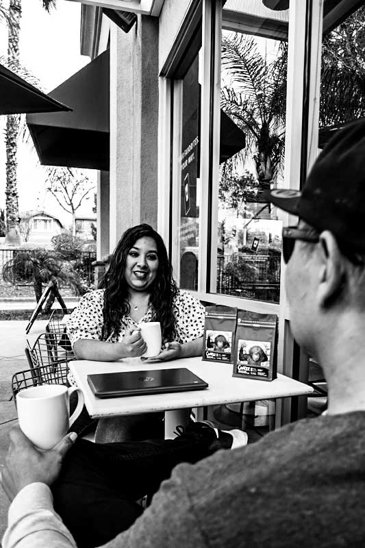 woman with coffee